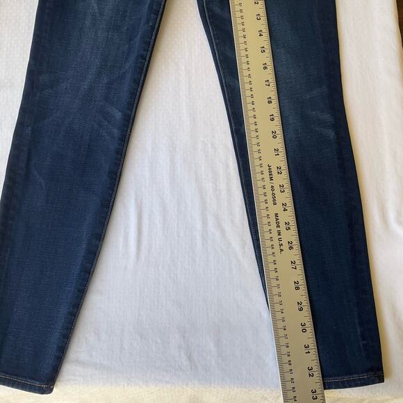 American Eagle Outfitters Women’s Waxed Denim Skinny Jeans size 2 Short, Blue - Picture 6 of 10